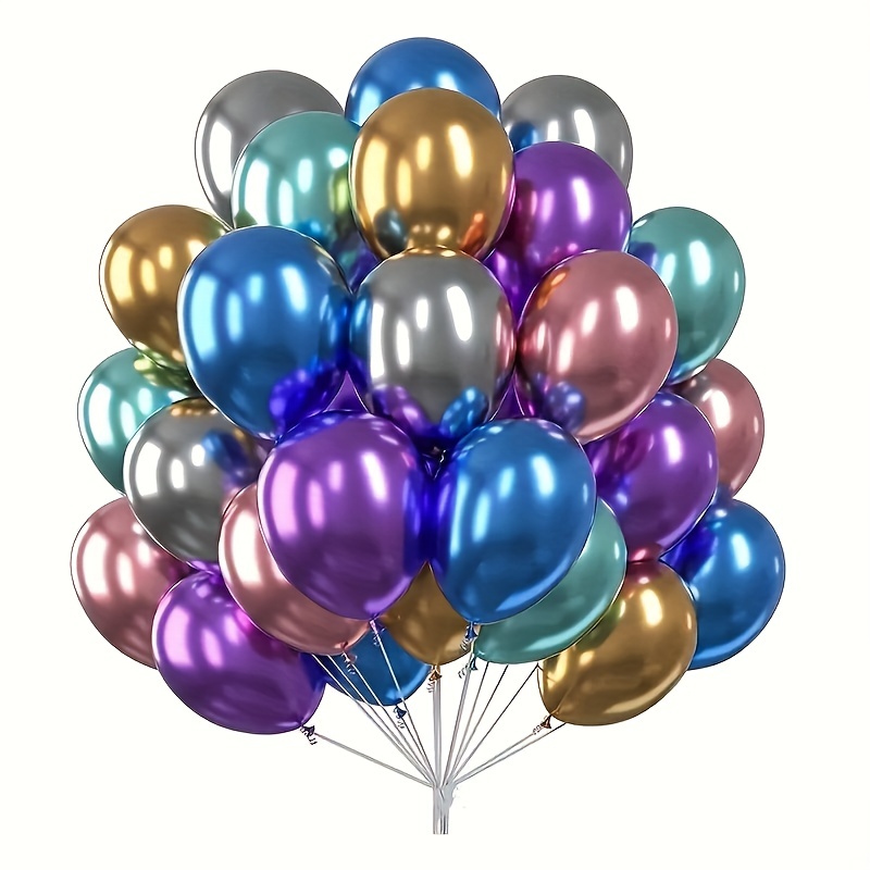 30pcs, 5-inch Chrome Balloons - Perfect for Birthday, Wedding, Graduations, Anniversaries, And More for Halloween Christmas Easter gift -winter, new year, Easter Room Decor
