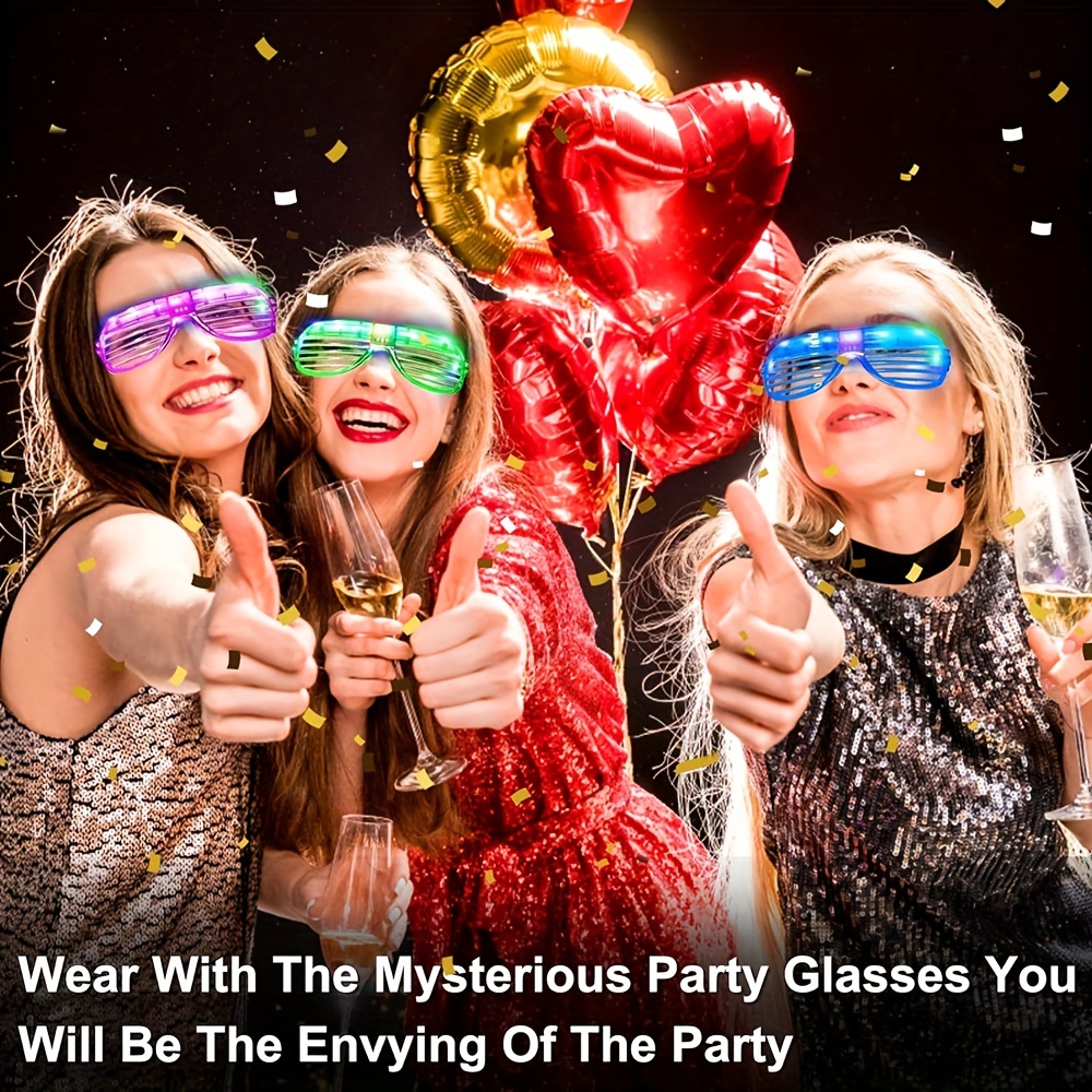 20pcs LED Glasses,6 Colors Light Up Glasses Party Supplies Neon Party –   Online Shop