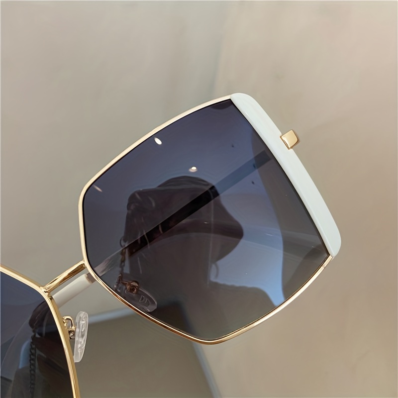 Oversized Cat Eye Sunglasses Gradient Lens Geometric Frame Shield UV400