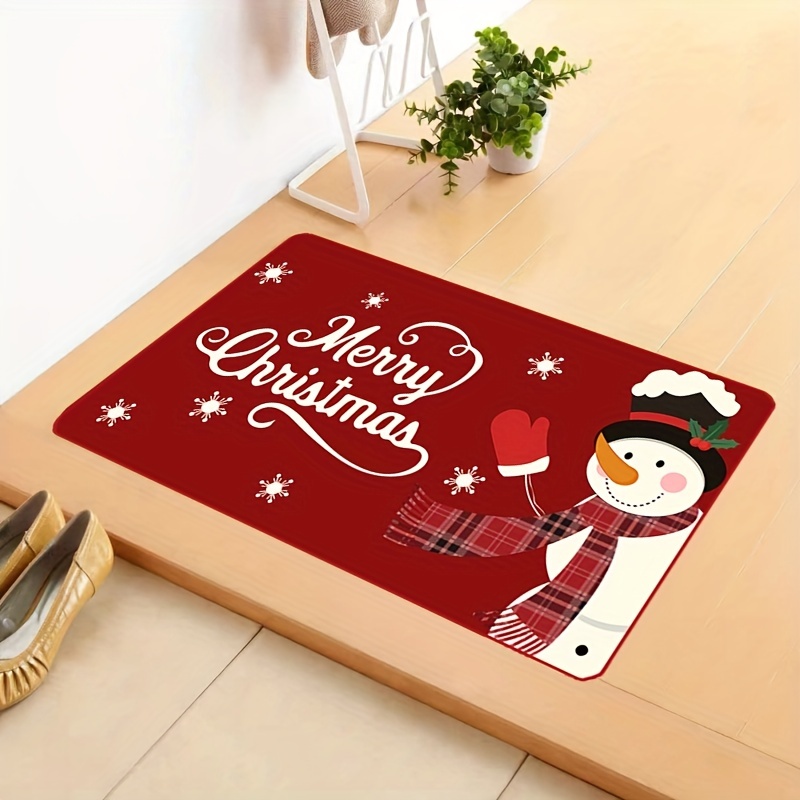 1pc Christmas Doormat Slip-resistant Washable Winter Welcome Mat, Indoor/outdoor  Entrance Rug For Home Decor