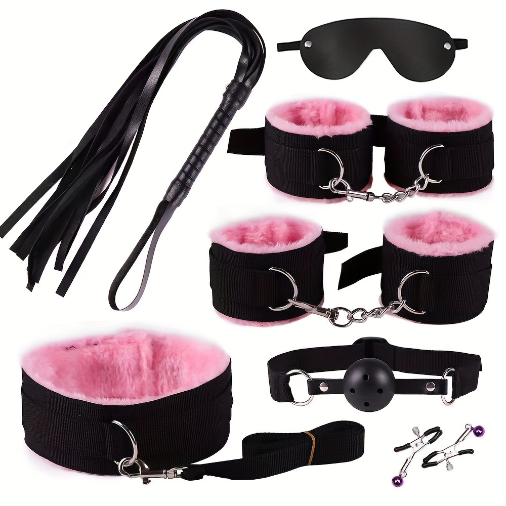 Erotic Sex Bondage Toys Set Round Ballgag Handcuffs - Temu