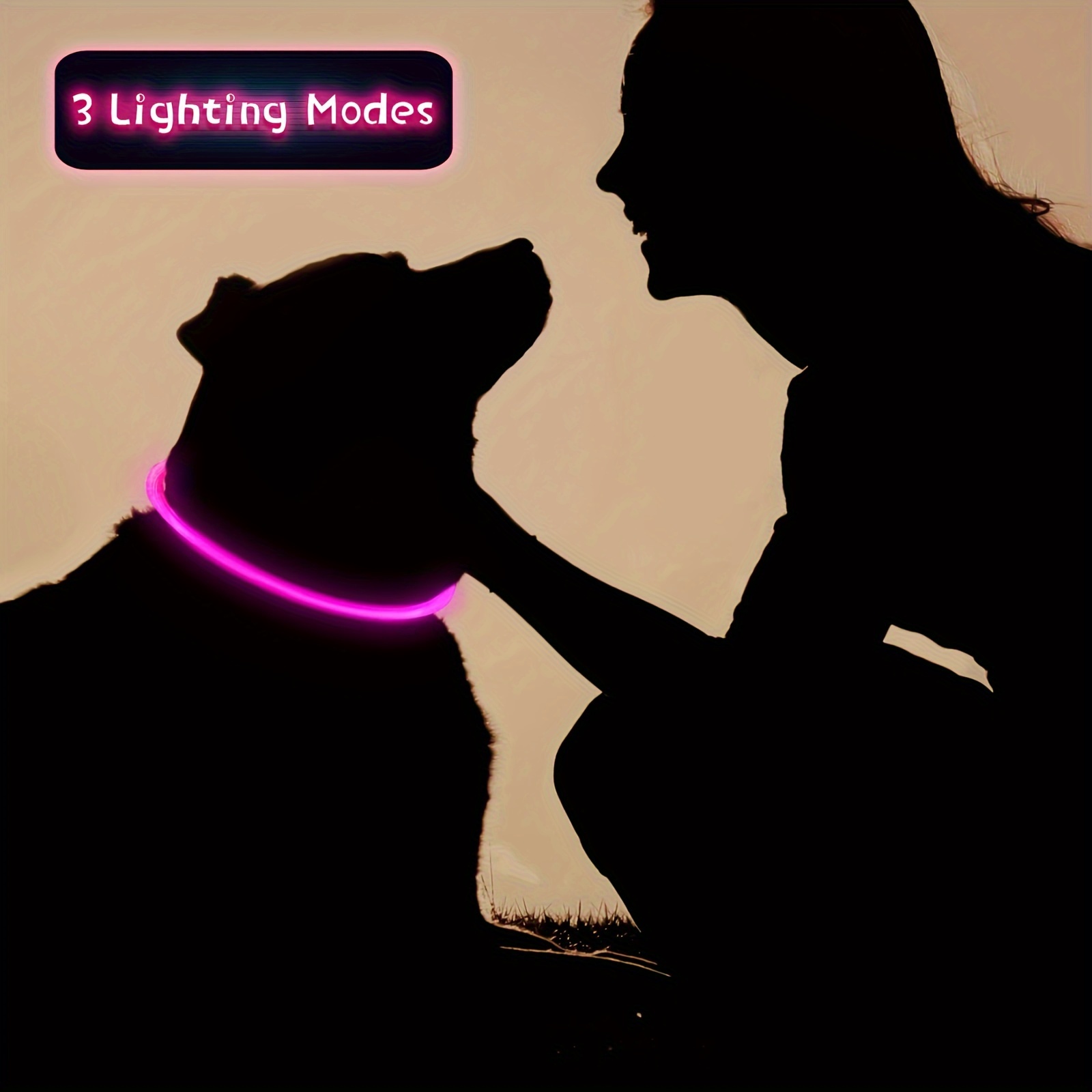 Collar de perro LED iluminación, recargable USB corte ajustable a tamaño  ultra brillante collar de luz resplandeciente – Pecheritas