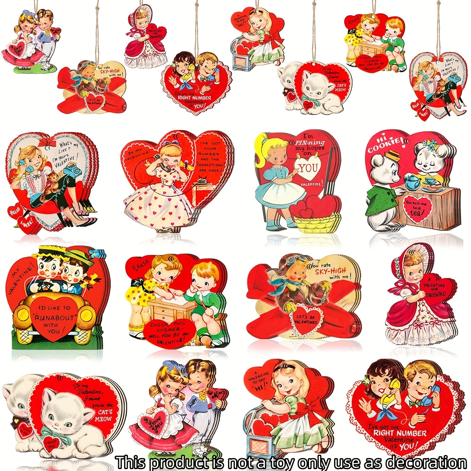 Valentine's Day Wooden Hanging Ornaments Party Decor - Temu