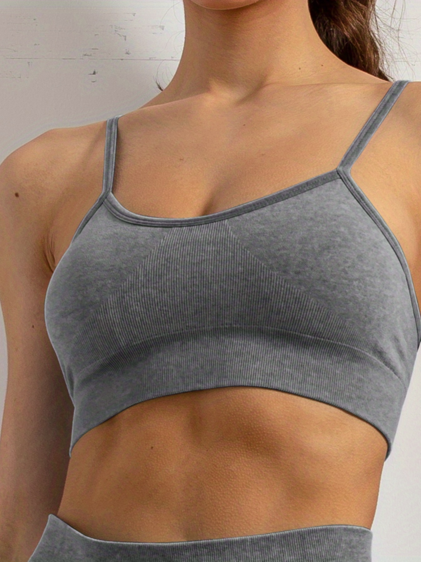 Breathable Womens Light Blue Sports Bra Top For Yoga And Fitness