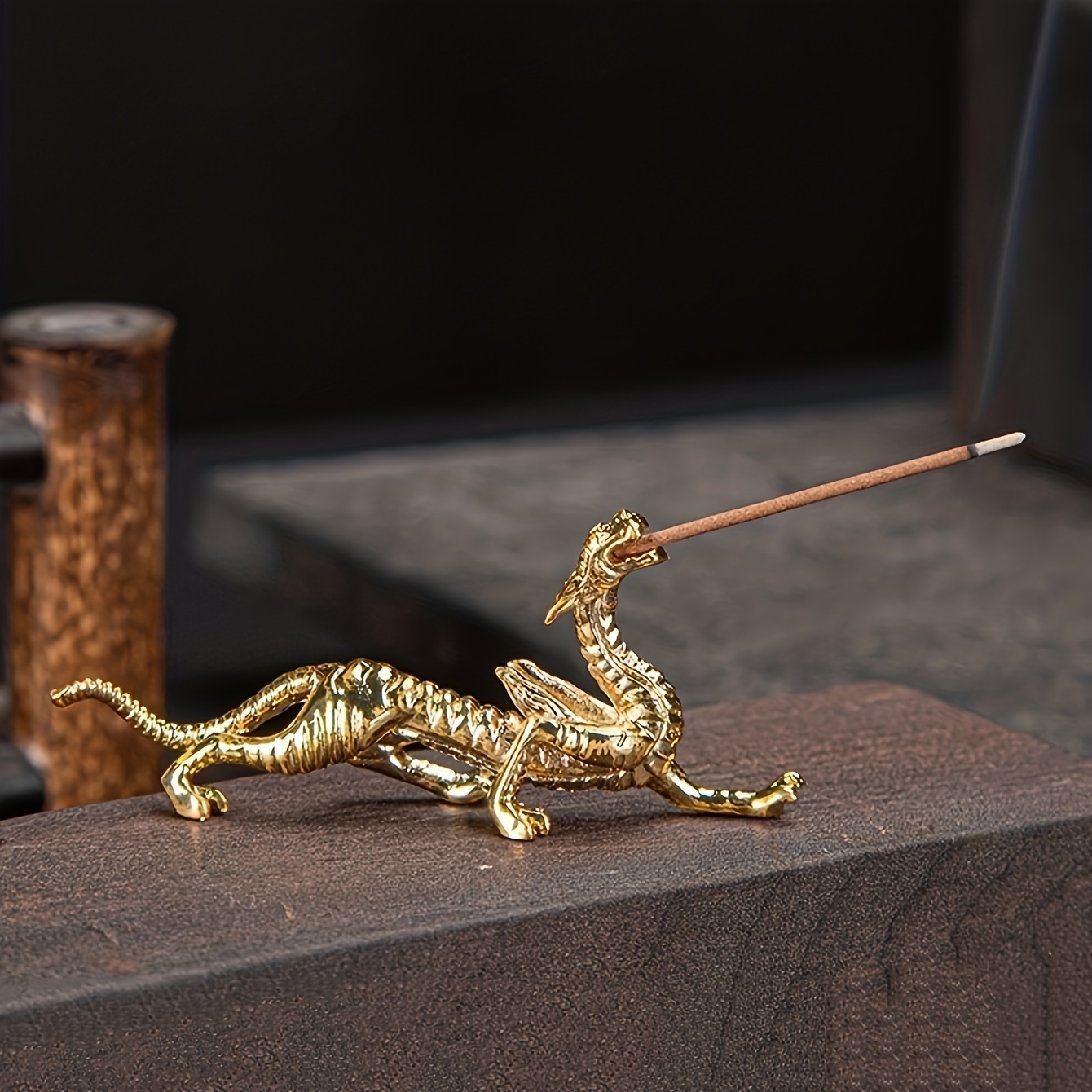 

1pc, Chinese Loong Dragon Incense Stick Holder, Incense Burner, Craft Ornament For Spa, Yoga, Meditation, Home Decor, Room Decor, Gifts