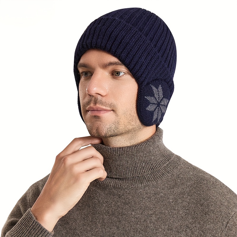 Thickened Velvet Knitted Woolen Hats for Winter, Ear Protection