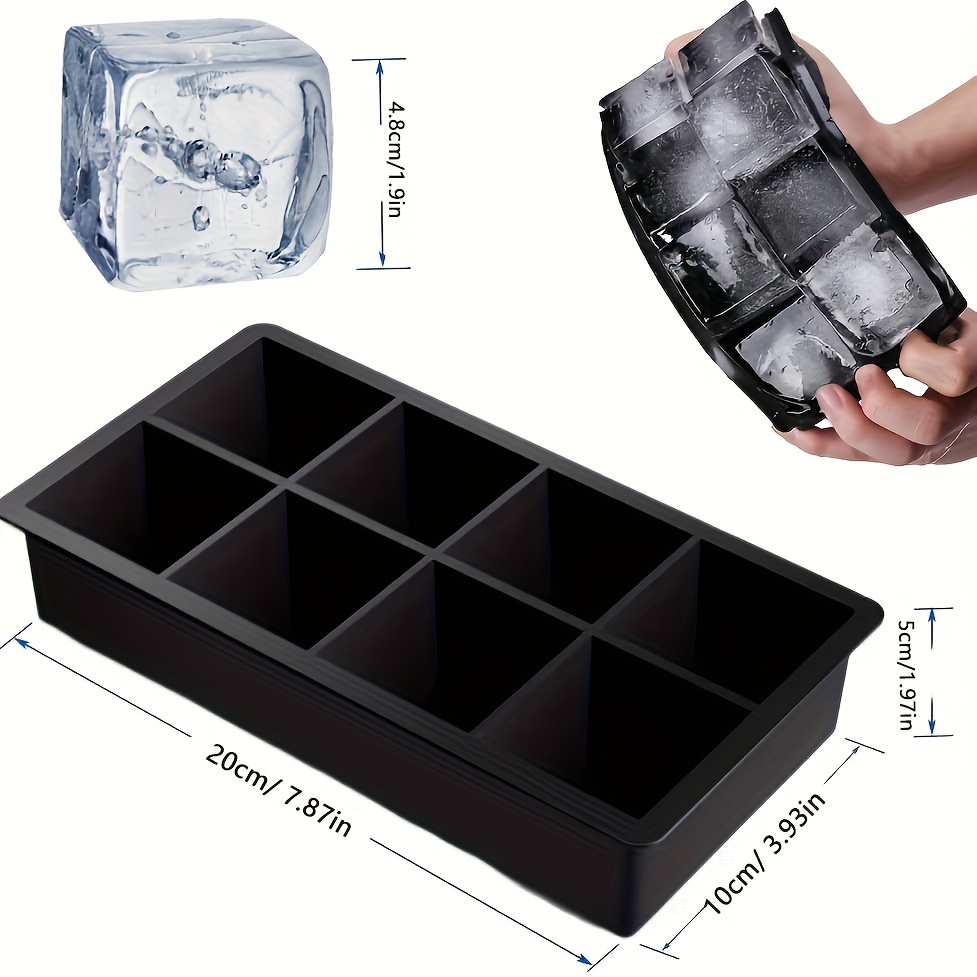 Large Ice Cube Tray Flexible Easy Push Out Silicone Large Ice