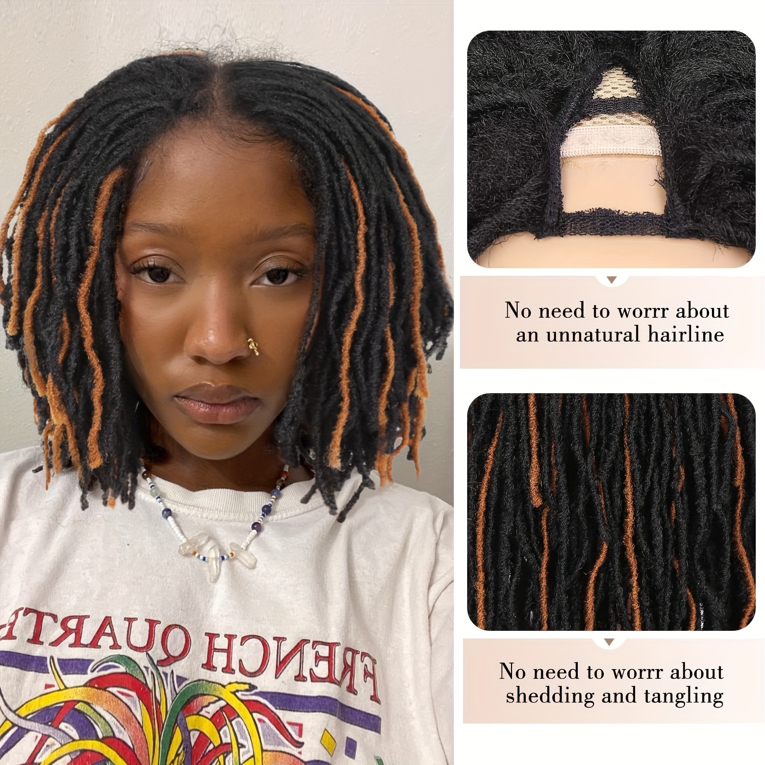 12 Inch Short Dreadlock Wigs For Women Afro Curly Synthetic Braided Wigs  Full Curly Faux Locs Crochet Hair Braiding Wigs