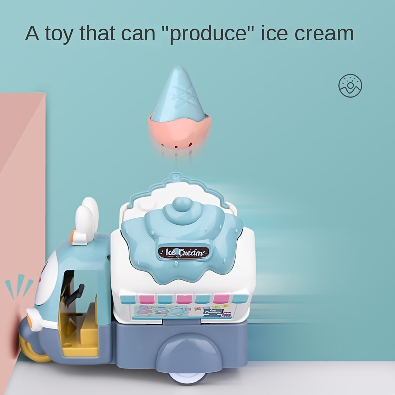 Boy's Inertial Impact Deformation Ejection Ice Cream Car Toy