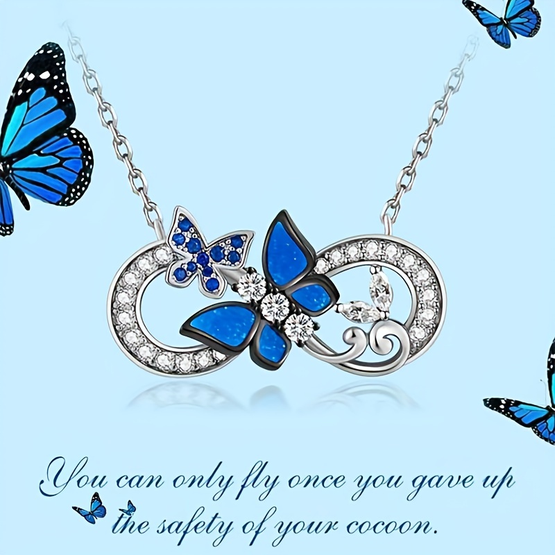 Infinity butterfly store necklace