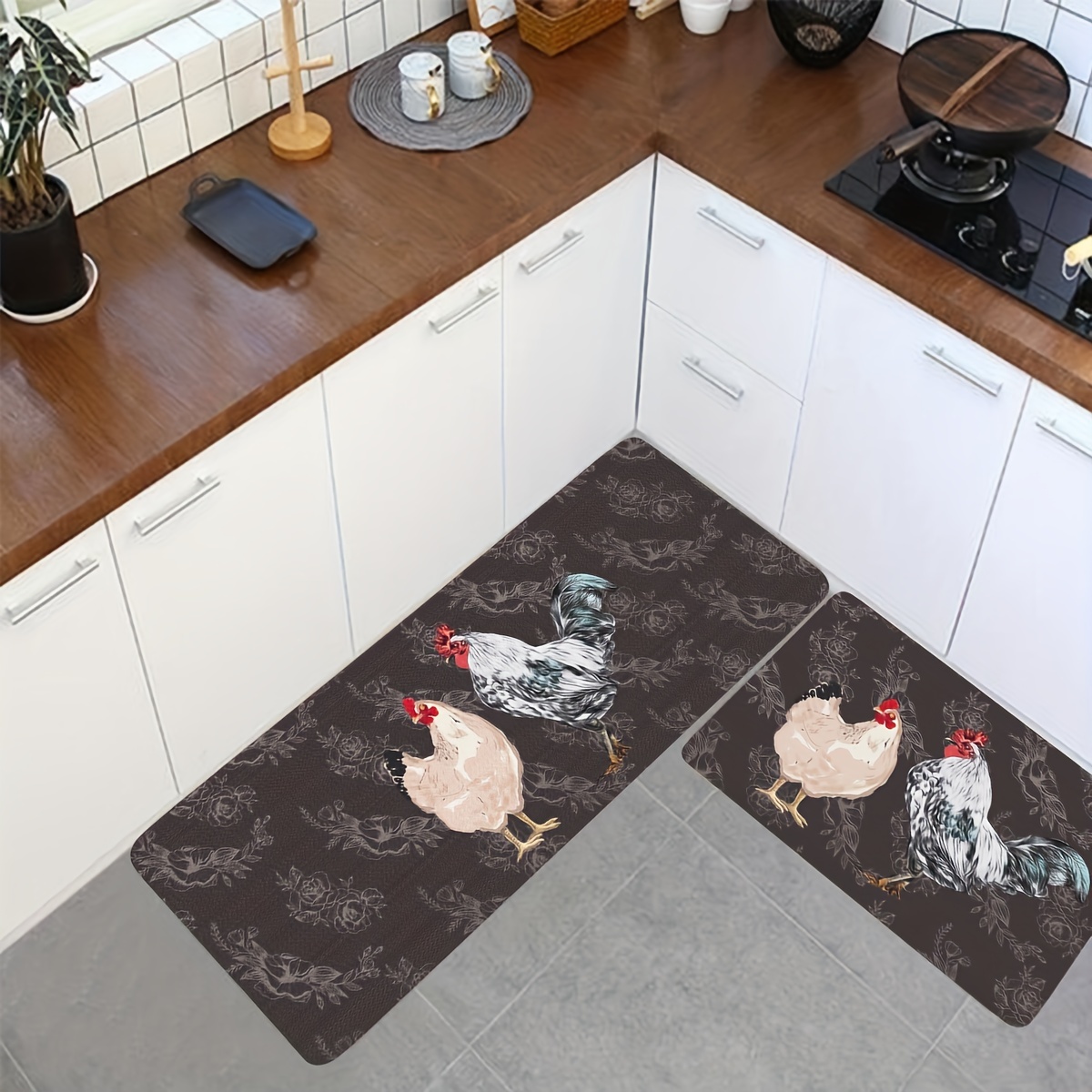 Kitchen Mat Anti Slip DIY Absorb Oil Kitchen Rugs Doormat Long Hallway  Runner Rug Easy To Clean KM374