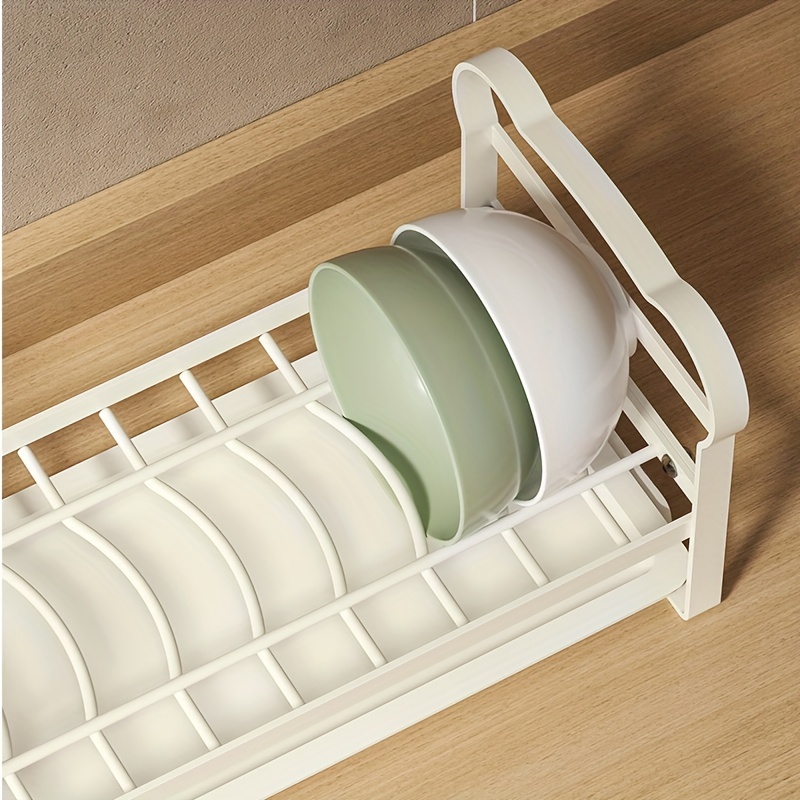 1pc Plastic Dish & Cutlery Organizer Rack, Single Layer Drainage & Storage  Shelf For Kitchen Utensils