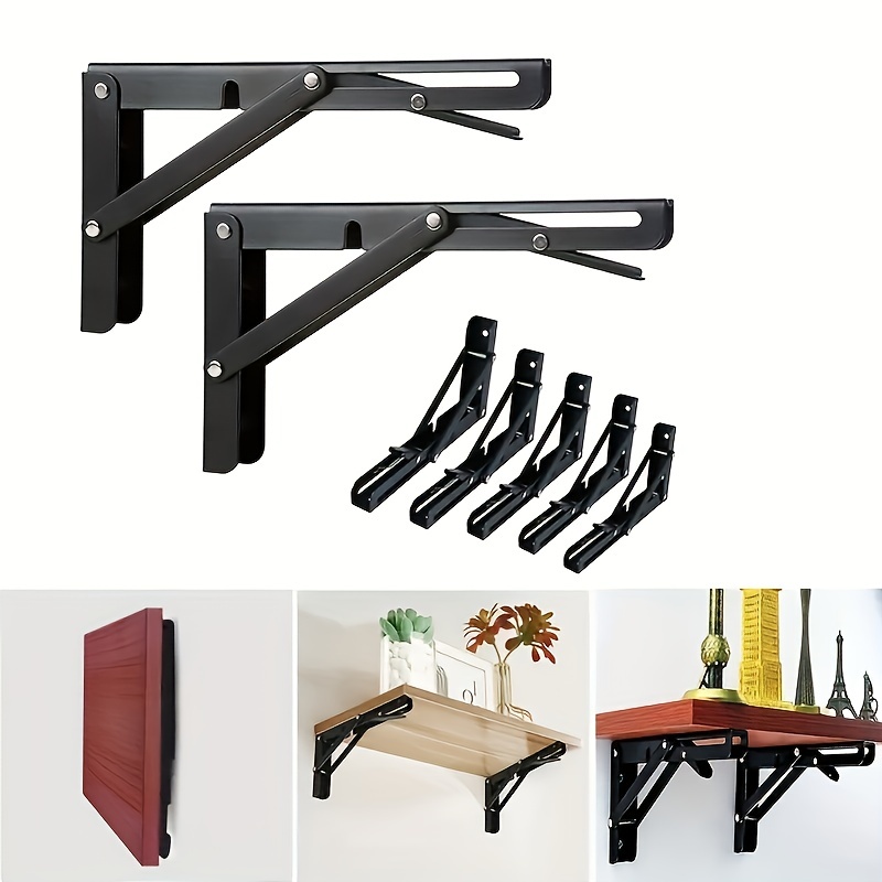 Premium Foldable Shelf Brackets fold Down Collapsible Wall Mounted Multi  Purpose Table Bracket, Folding Bracket for Work Table, Study Table, Desk