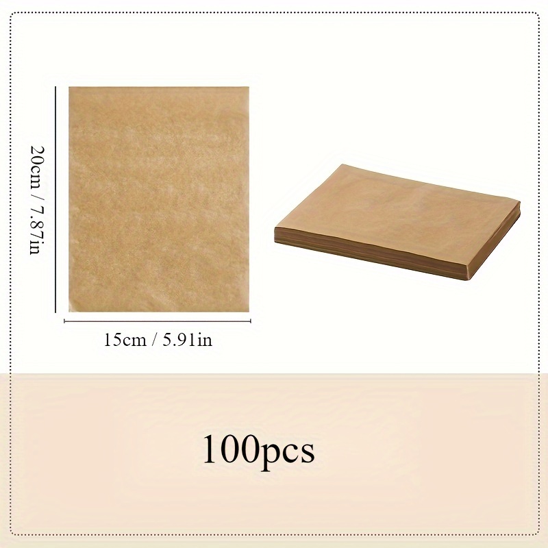 50/100pcs Parchment Paper Baking Sheets, Precut Non-Stick Parchment Paper  For Baking, Cooking, Grilling, Frying And Steaming - Unbleached, Kitchen Gad