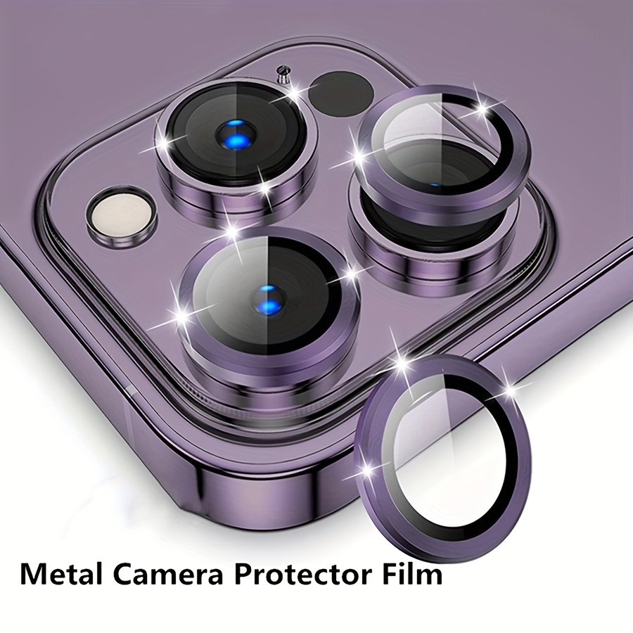 Protectores de cámara de cristal templado HD para iPhone 14/14