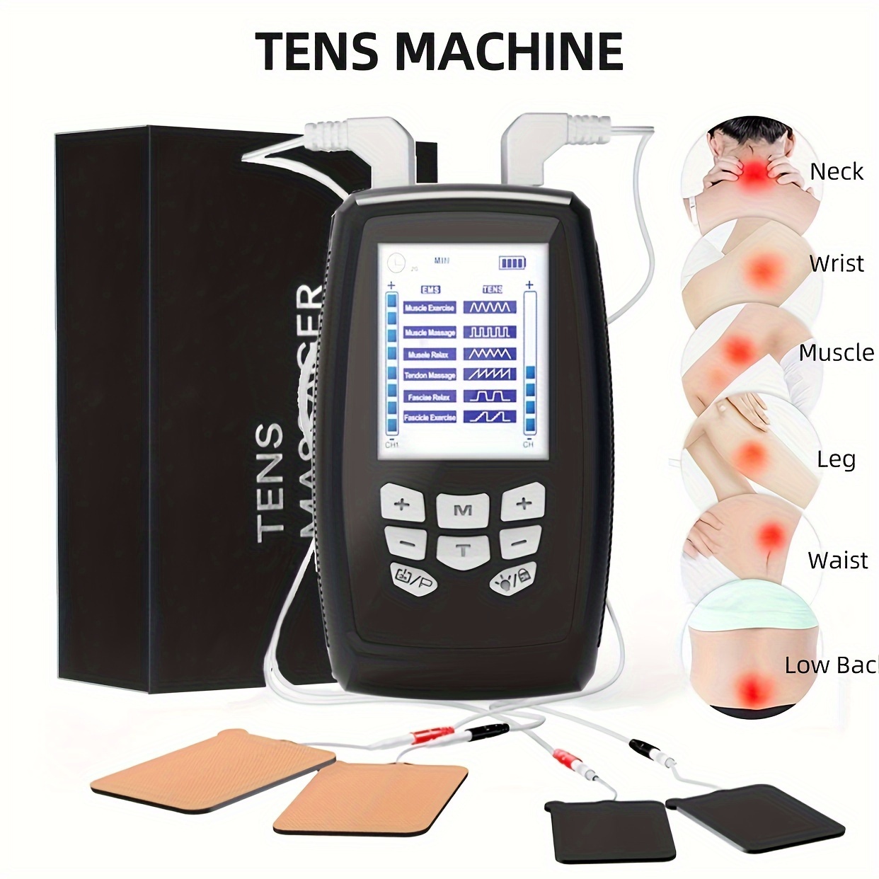Tens Unit Muscle Stimulator 8 Modes 15 Levels Of Strength - Temu