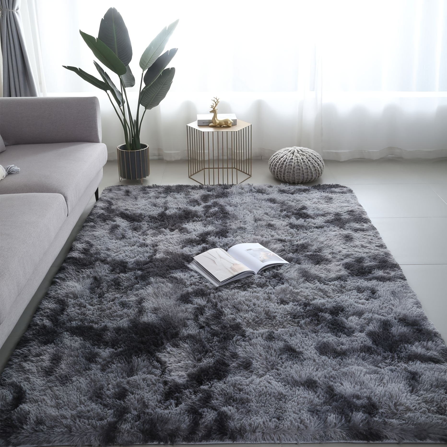 Ultra Plush Soft Area Rug for Bedroom Living Room Fluffy Bedside Rug