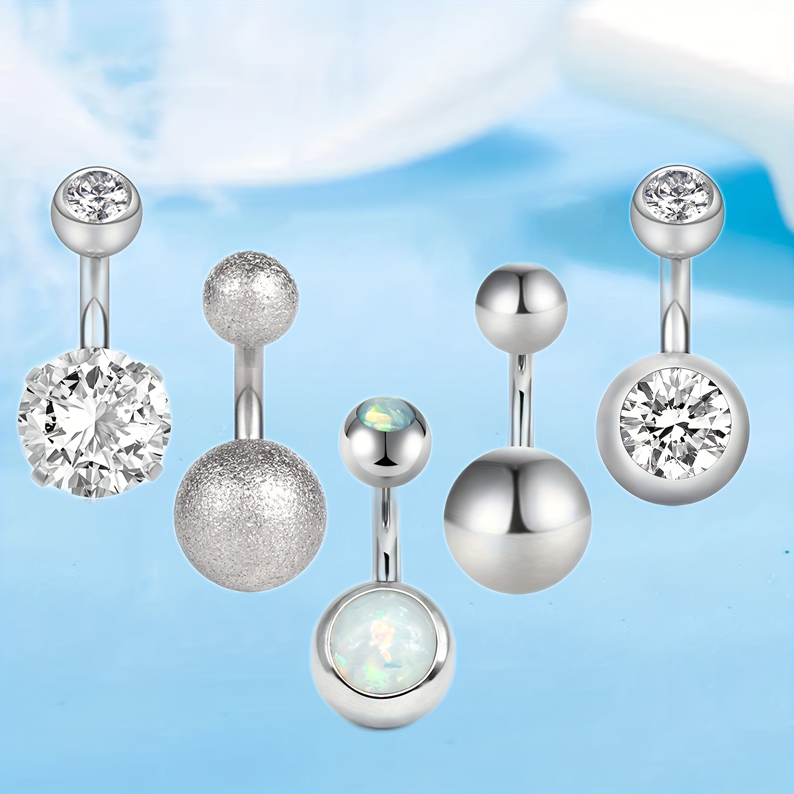 1PCS Diamond Piercing Colorful Rhinestone Nipple Navel Surgical Steel Belly  Ring Nipple Piercing Body Jewelry Gift