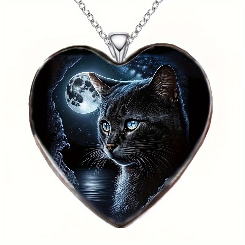 Men in shop black cat necklace