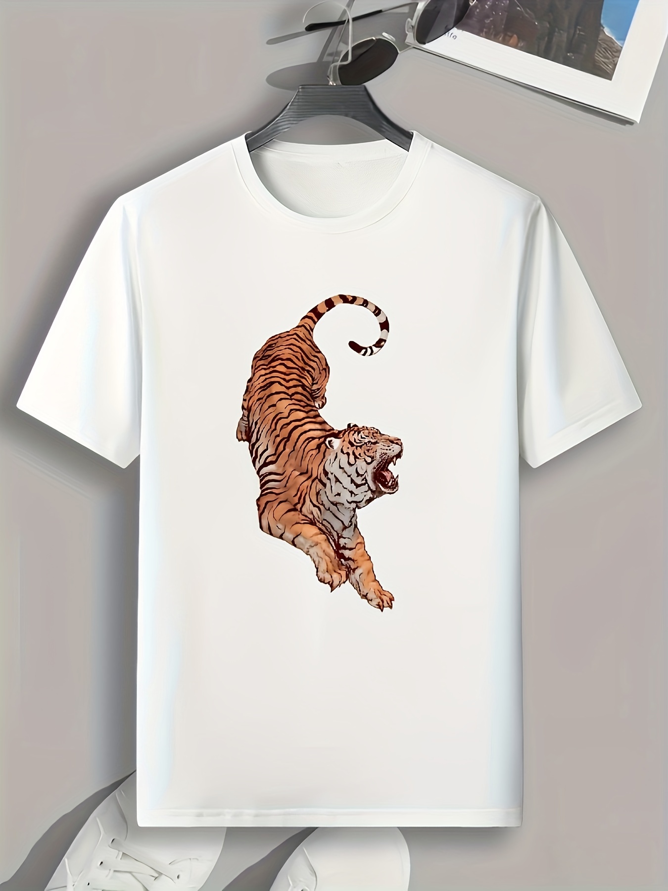 Tiger Fierce Face Glow' Men's T-Shirt