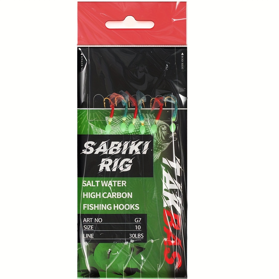 Jack's Way Sabiki Extra Strong Hook Rings Real Fish Skin #14*เบ็ด