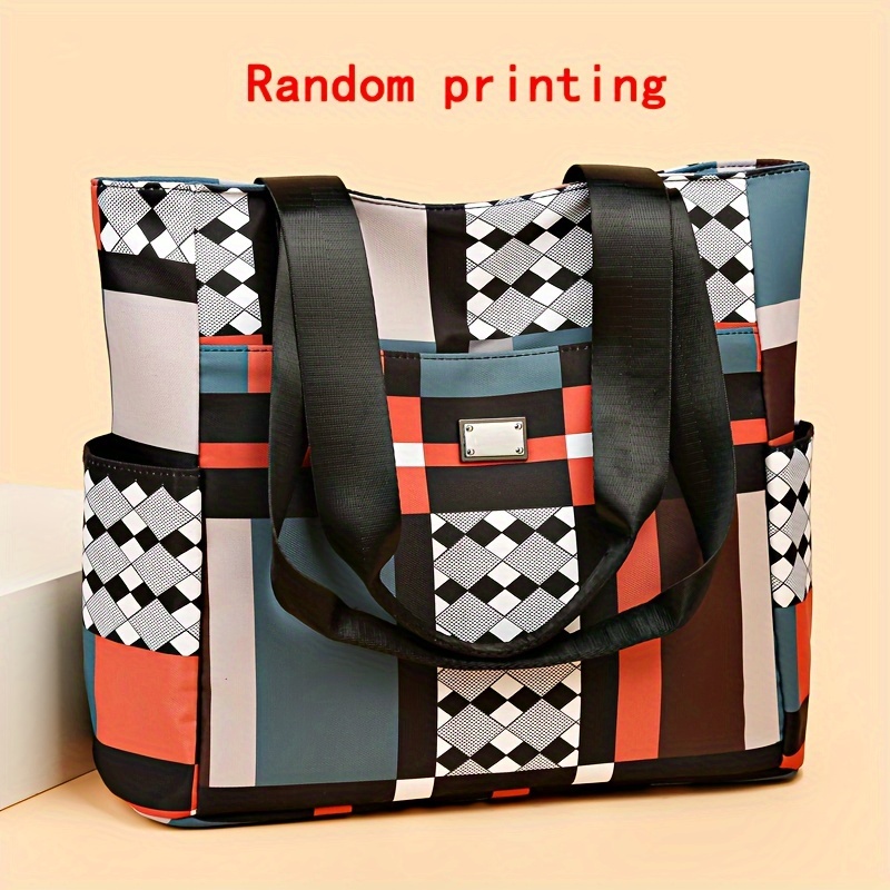 Borse di tela da donna modello scozzese Plaid Vintage femminile grande  capacità borsa Tote borsa a