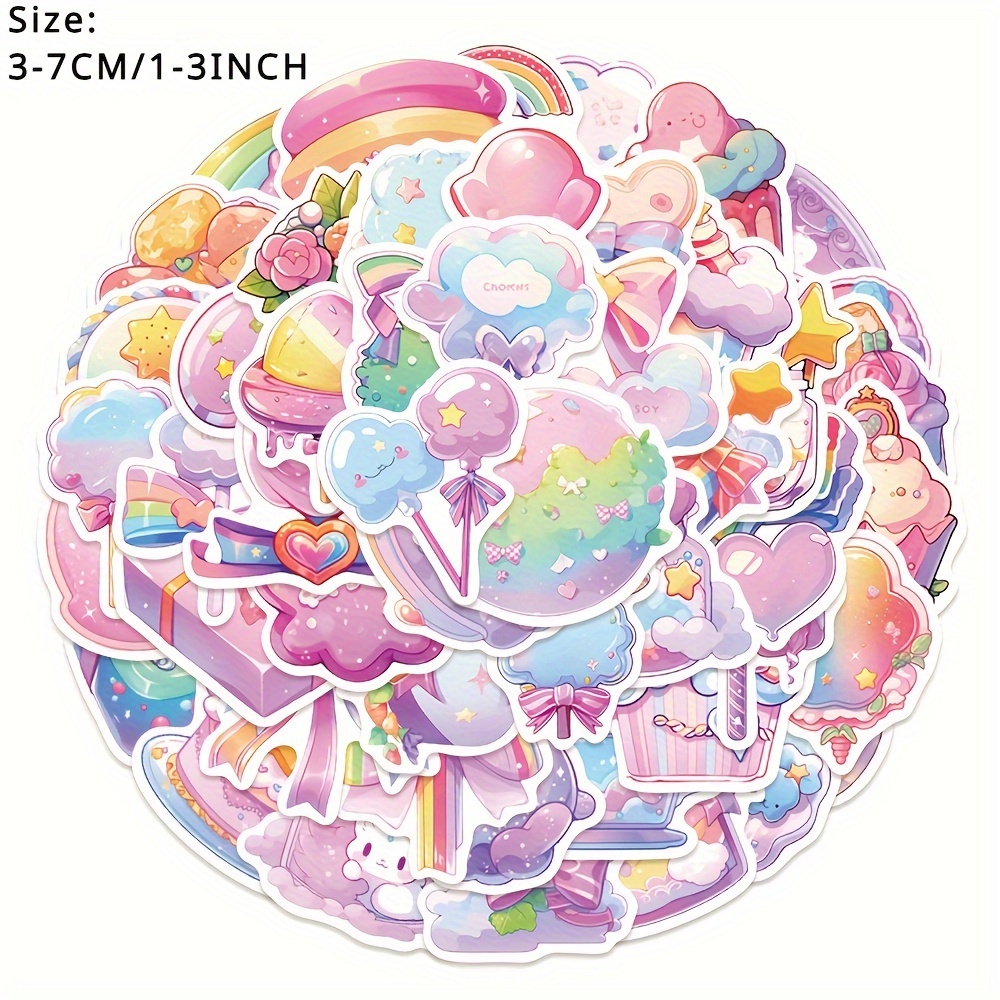50pcs Fresh Candy Small Item Series Stickers for Phone Laptop Helmet Skateboard