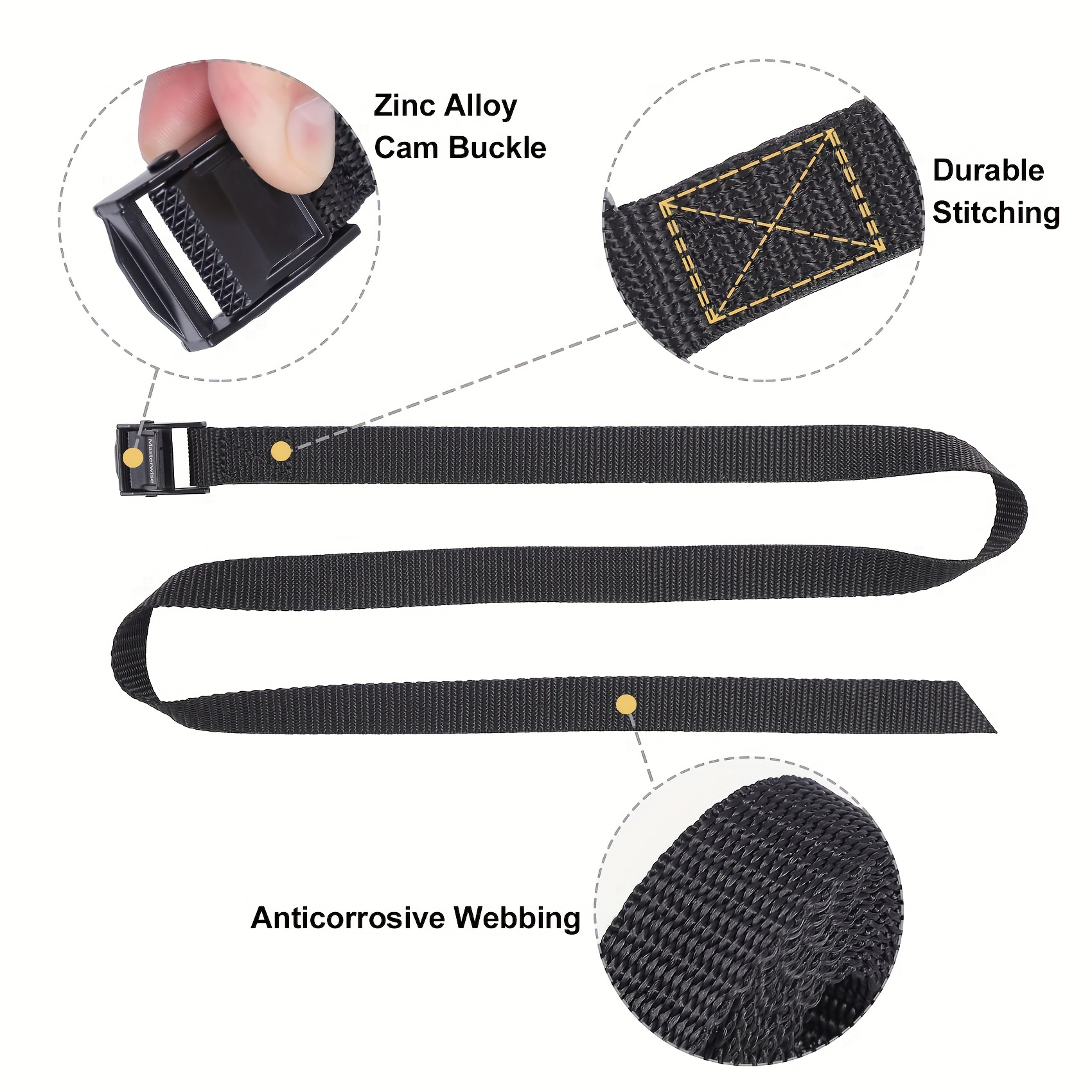 Secure Your Gear With Wide 2 Meter Long Straps With Cam - Temu