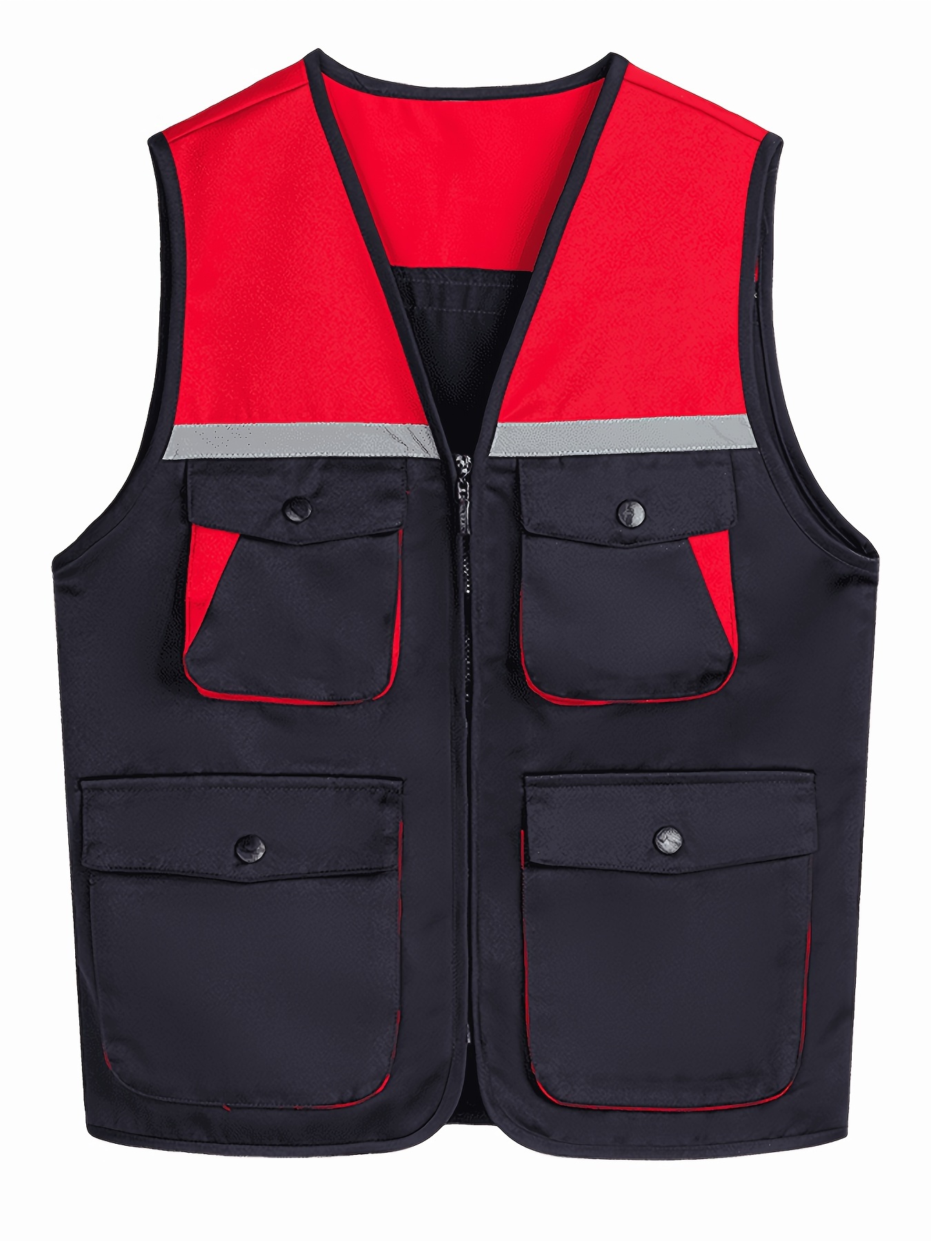 Solid Men's Multiple Pockets Cargo Vest Jacket Men's Casual - Temu