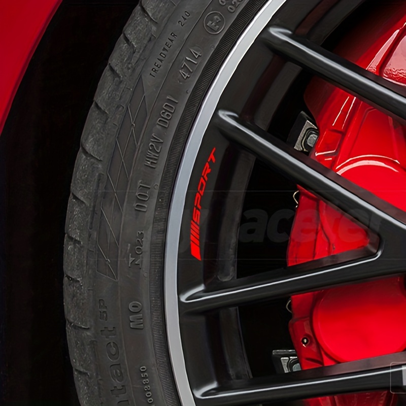 edcqaz Reifenaufkleber 8 Set Reifen Schriftzug Aufkleber Reflektierende  Aufkleber Reifen Schriftzug Aufkleber Auto 3D Reifen Aufkleber Radaufkleber