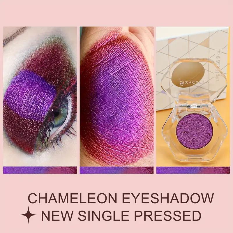 Monochromatic Chameleon Eyeshadow Palette, Mashed Potato Texture  Fluorescent Sparkle Eyeshadow Powder, Suitable For Party Music Festival  Masquerade (