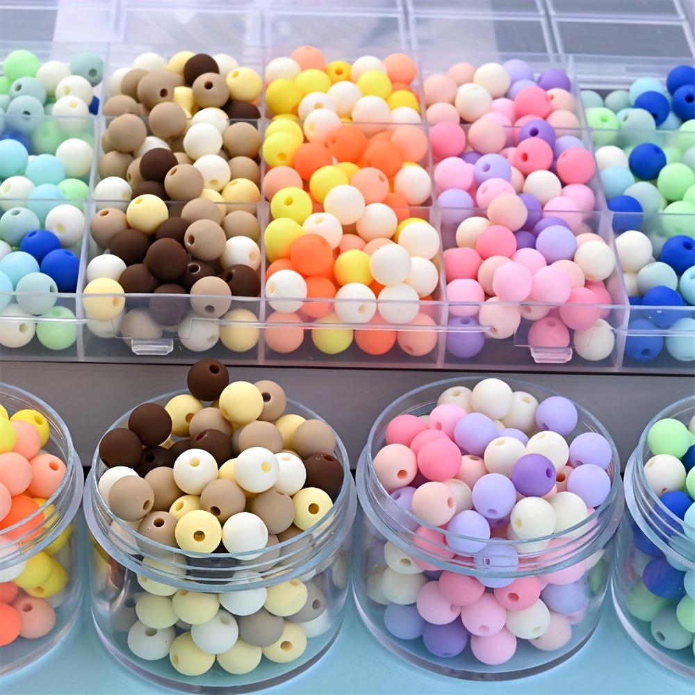 

50/100pcs 6mm/8mm Mixed Color Acrylic Matte Round Spacer Beads For Diy Jewelry Making