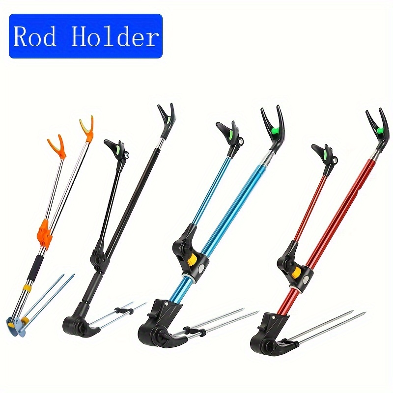 Fishing Rod Holder, 2 Pieces Multifunction Fishing Rod Rotating Holder, Adjustable Side Mount Pole Rest Rail Boat And Kayak Accessories 360 Adjustable