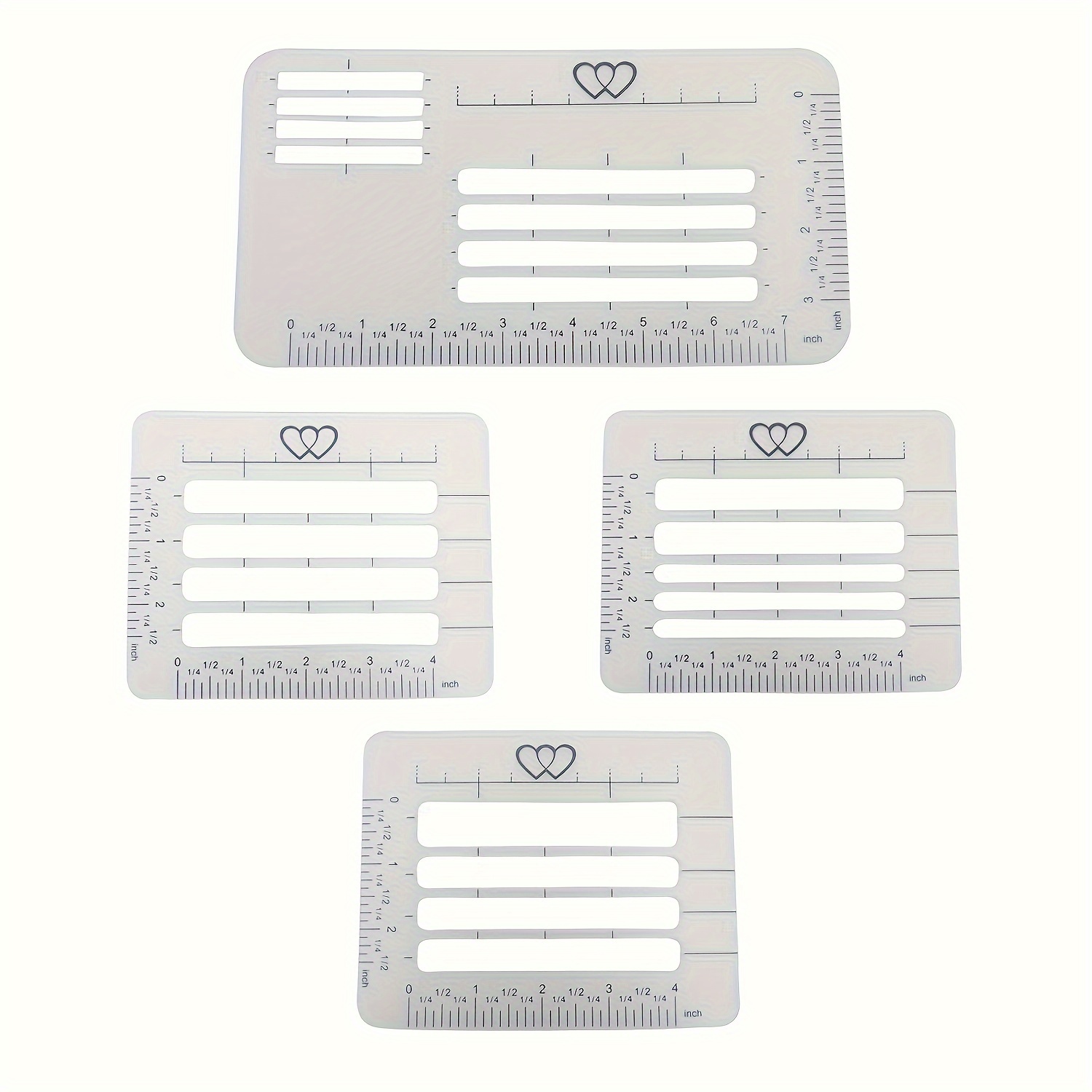 

4pcs Envelope Addressing Guide Stencil, Templates Ruler Guide Straight Spacing Line Thank You Card For Mother's Day Valentine's Day Scrapbooking Template Journal Lettering Writing
