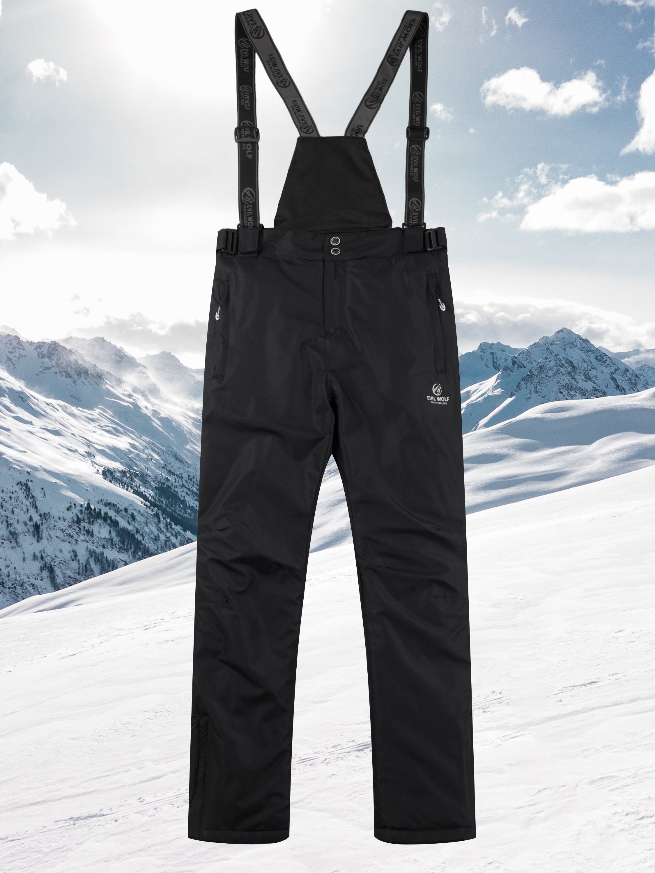 Trajes de nieve para hombre y mujer, ropa de invierno, chaqueta de esquí +  pantalones con tirantes