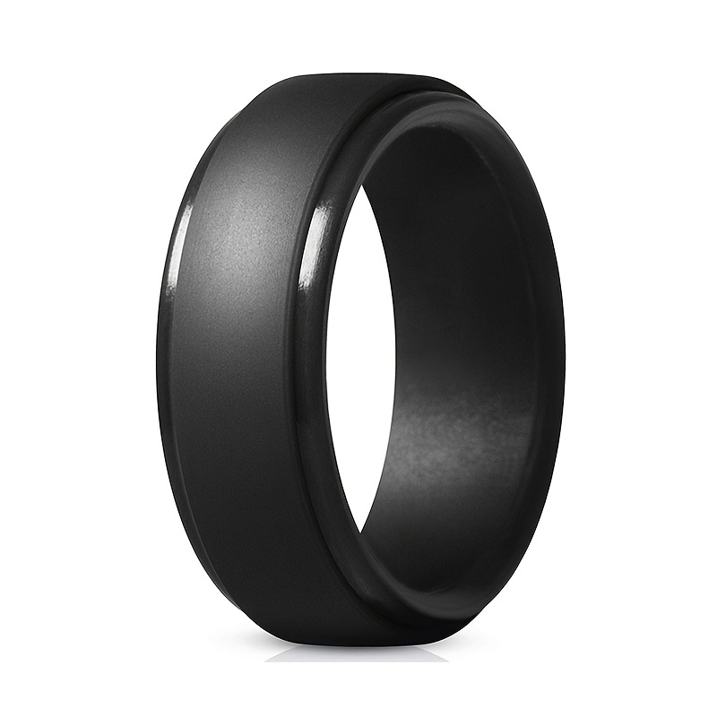 Plain black wedding on sale band