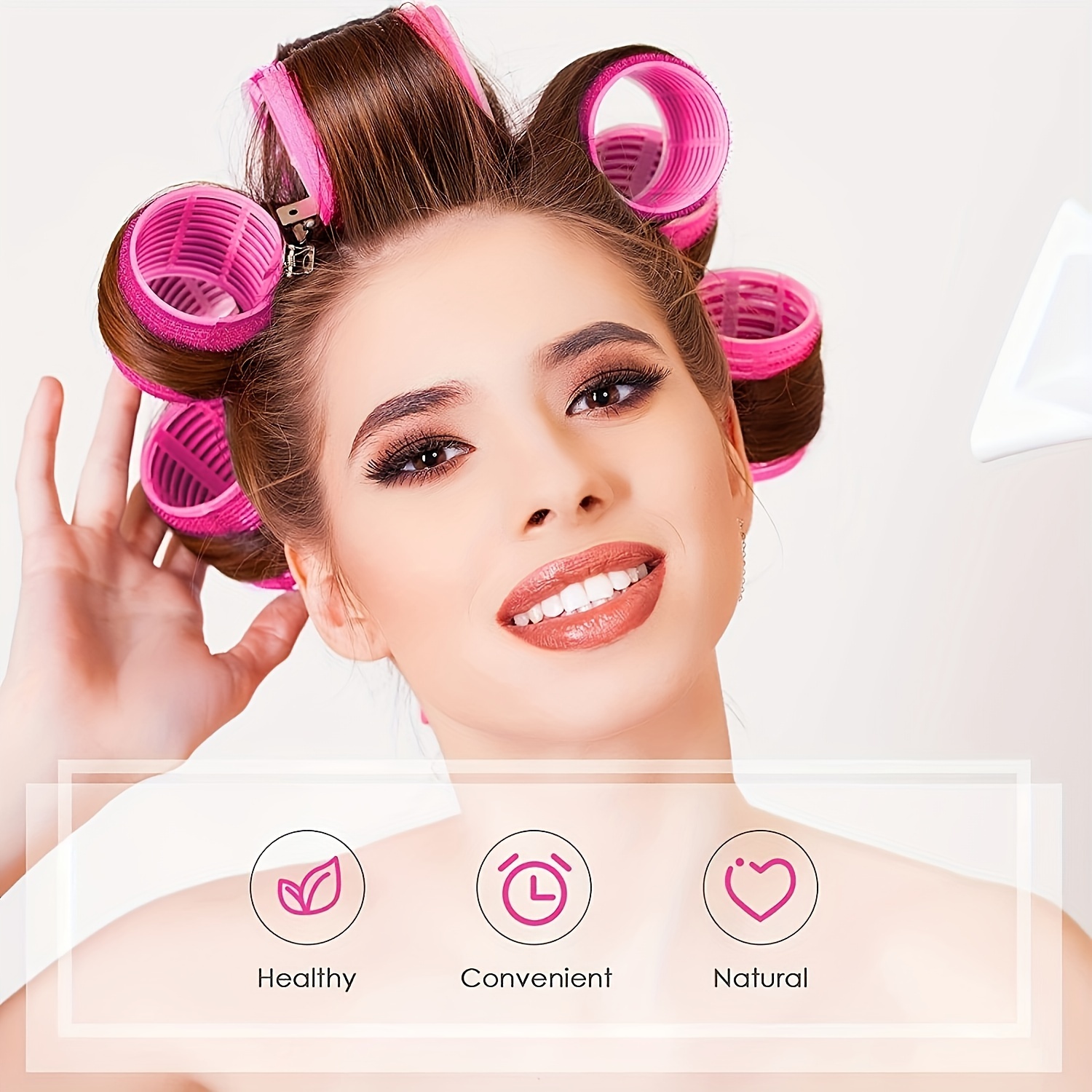 AUEAR Selbsthaftende Lockenwickler – 12 Stück, 24 Mm, Für Locken & Volumen Ohne Hitze