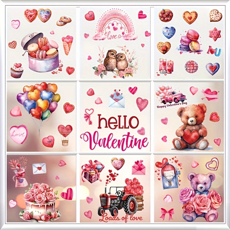 1 Set Di Adesivi Finestra Di San Valentino, 218pezzi Adesivi A Forma Di  Cuore Doppia Faccia Per Decorazioni Finestre, Includono Cuori, Rose, Felice San  Valentino, Adatti Per Casa, Anniversario Di Matrimonio, Forniture