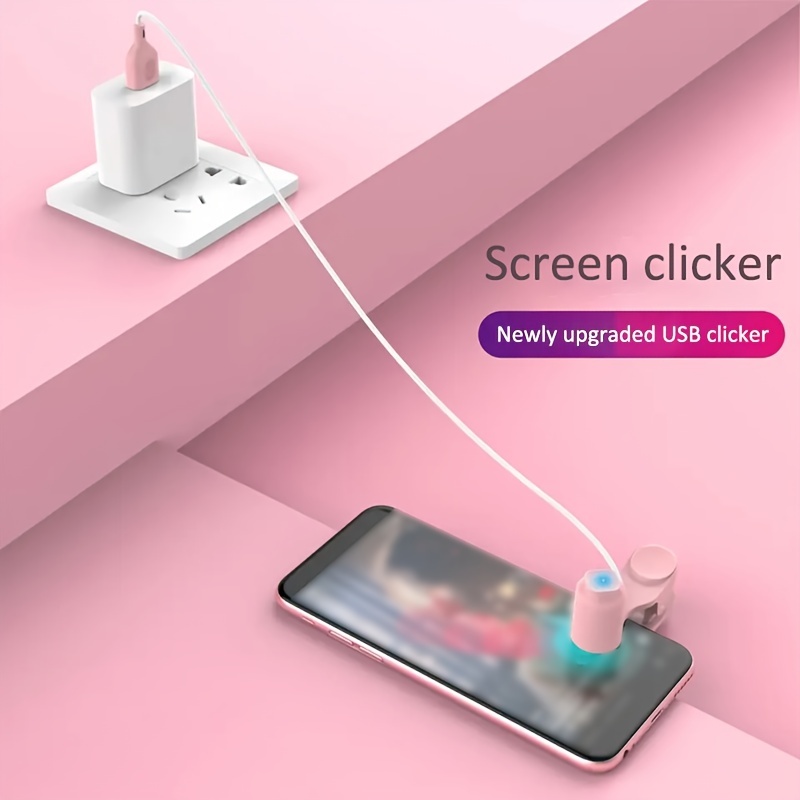 Téléphone Écran Auto Clicker Simulation Finger Clicke Mute Physical Linker  Touch Screen Click Tool Artifact
