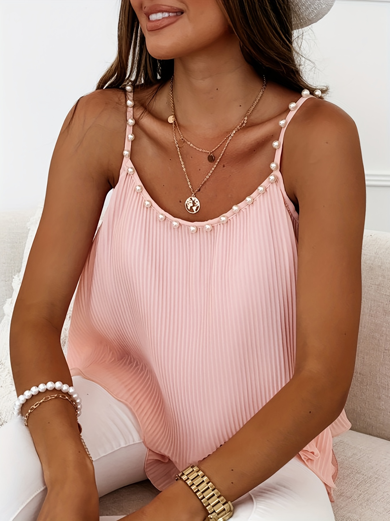 Colorful Striped Knitted Beaded Camisole Cami Top Vintage 90s Style For  Womens Summer Beach Boho, Sexy Sleeveless Spaghetti Strap Crop With Vests  And Suspenders 230508 From Dacai1, $16.05