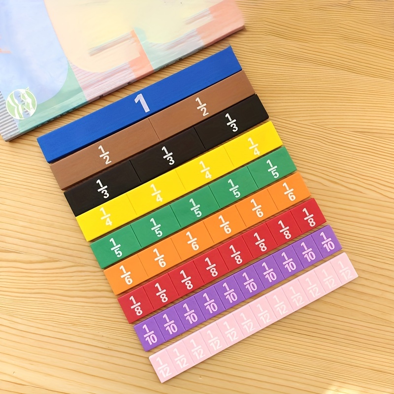 Children Magnetic Fraction Learning Math Toys Wooden - Temu