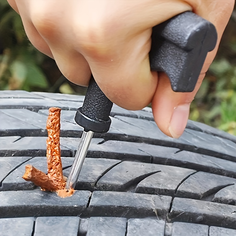 DTYGUIXE Kit de Reparación de Neumáticos de Coche 30 Tiras para Pinchazos y  2 Herramientas de Montaje Mechas para Ruedas de Coche sin Cámara Mechas  para Pinchazos de Motos Bicis Vehículos 