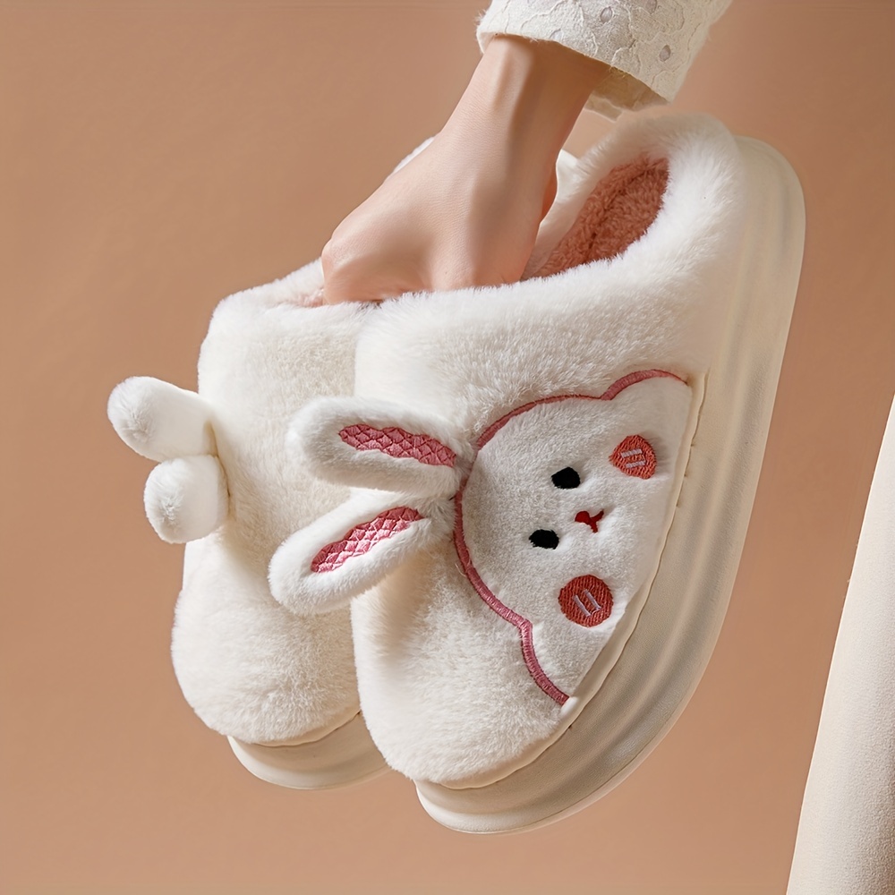 Women's Plush House Slippers Cozy Warm Closed Toe Shoes - Temu