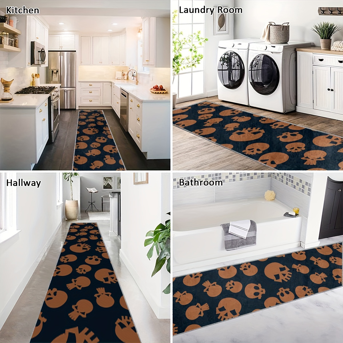 Extra Long Runner Rug Soft Non Slip Washable Stair Carpet Hallway Kitchen Mat