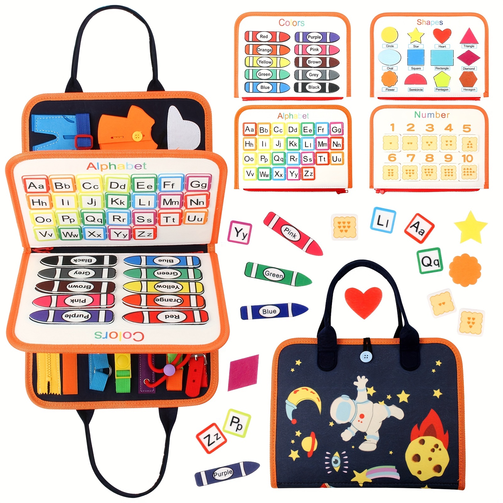  Tabla de actividades para niños pequeños de 1 a 3 años, 10 en 1  Montessori para niños pequeños de 2 a 4 años, libros de actividades para  niños pequeños, juguetes Montessori