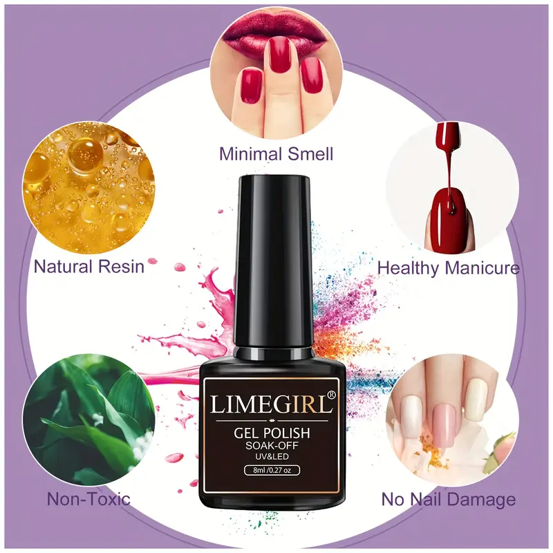 limegirl manicure set for nail extensions gel nail polish set acrylic kit poly nail gel set with uv led nail lamp gel kits nail tools set details 5