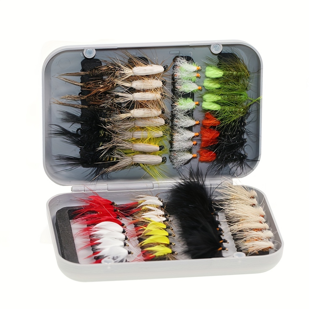 64pcs Premium Trout and Carp Fly Fishing Lures with Storage Box - Effective  Nymph Bait for Catching More Fish