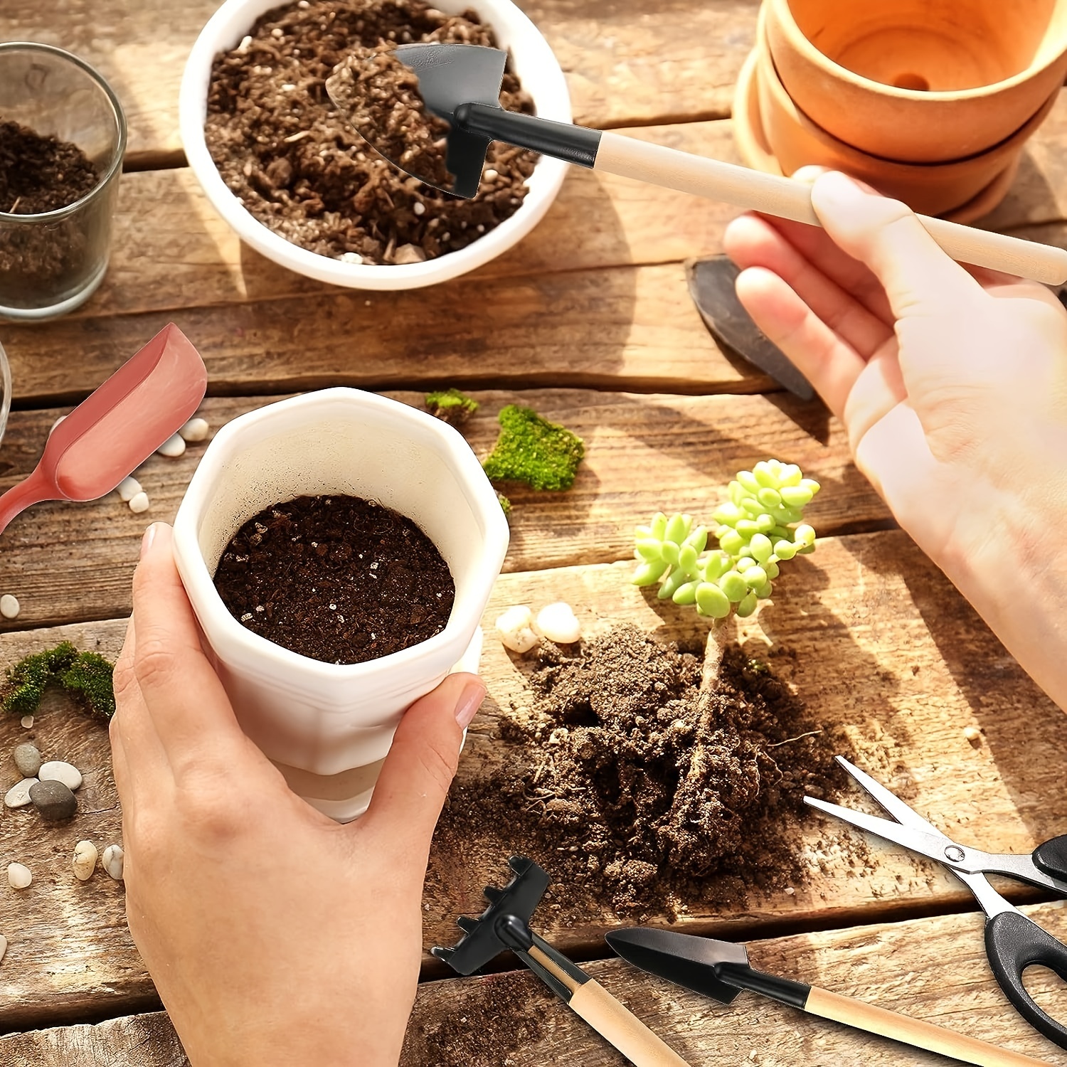 Ensemble d'outils de jardinage pour plantation à la main, mini