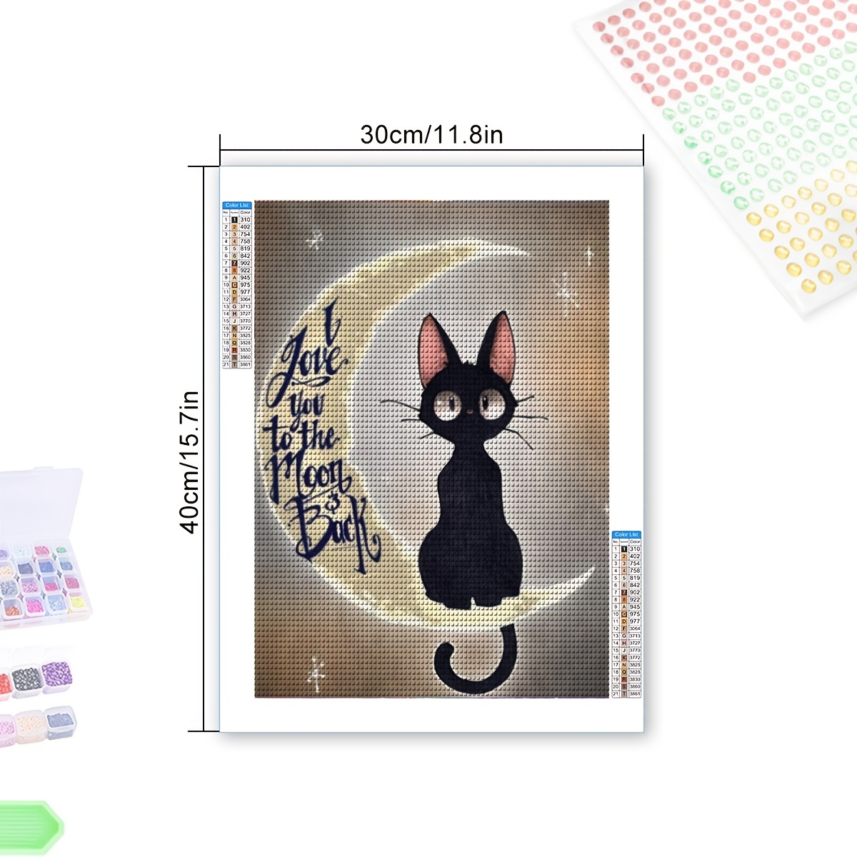 Cat Sweet Cute Diy Diamond Painting Kit Cartoon Handmade - Temu