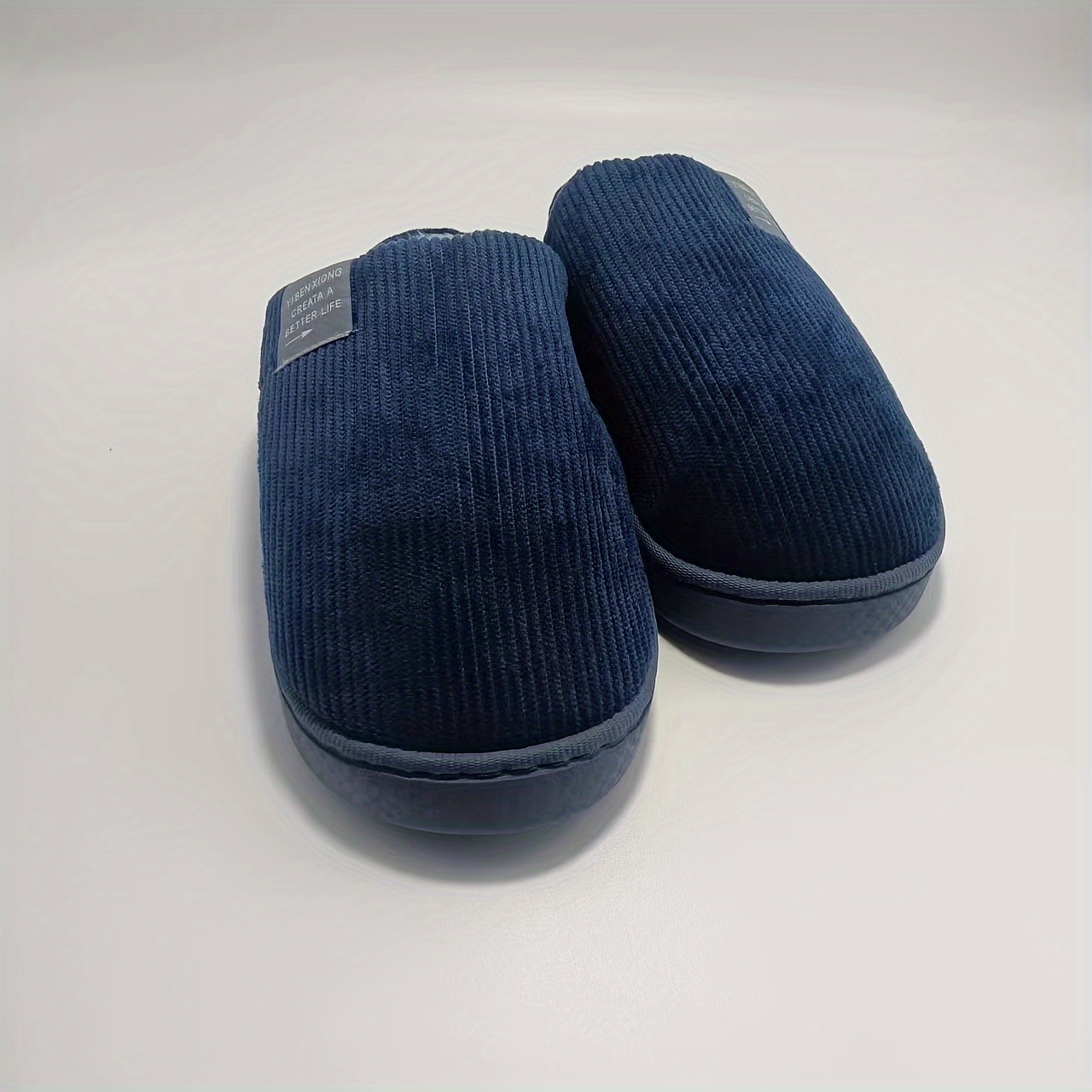 Soft Plush Cozy House Slippers Memory Foam Anti Skid Slip On Shoes ...